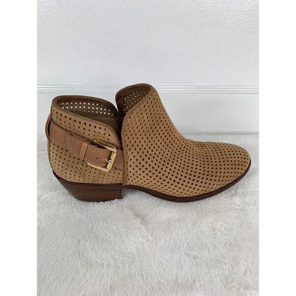 Sam Edelman Paula Perforated Leather Buckle Ankle Western Boots Size 5M - Picture 6 of 10